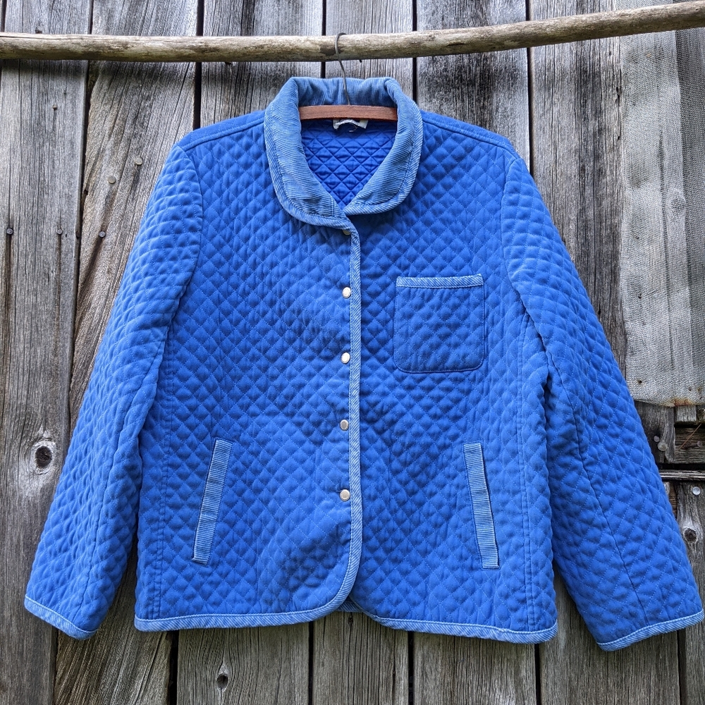 Women's Quilted Jacket. Blue, Size Large